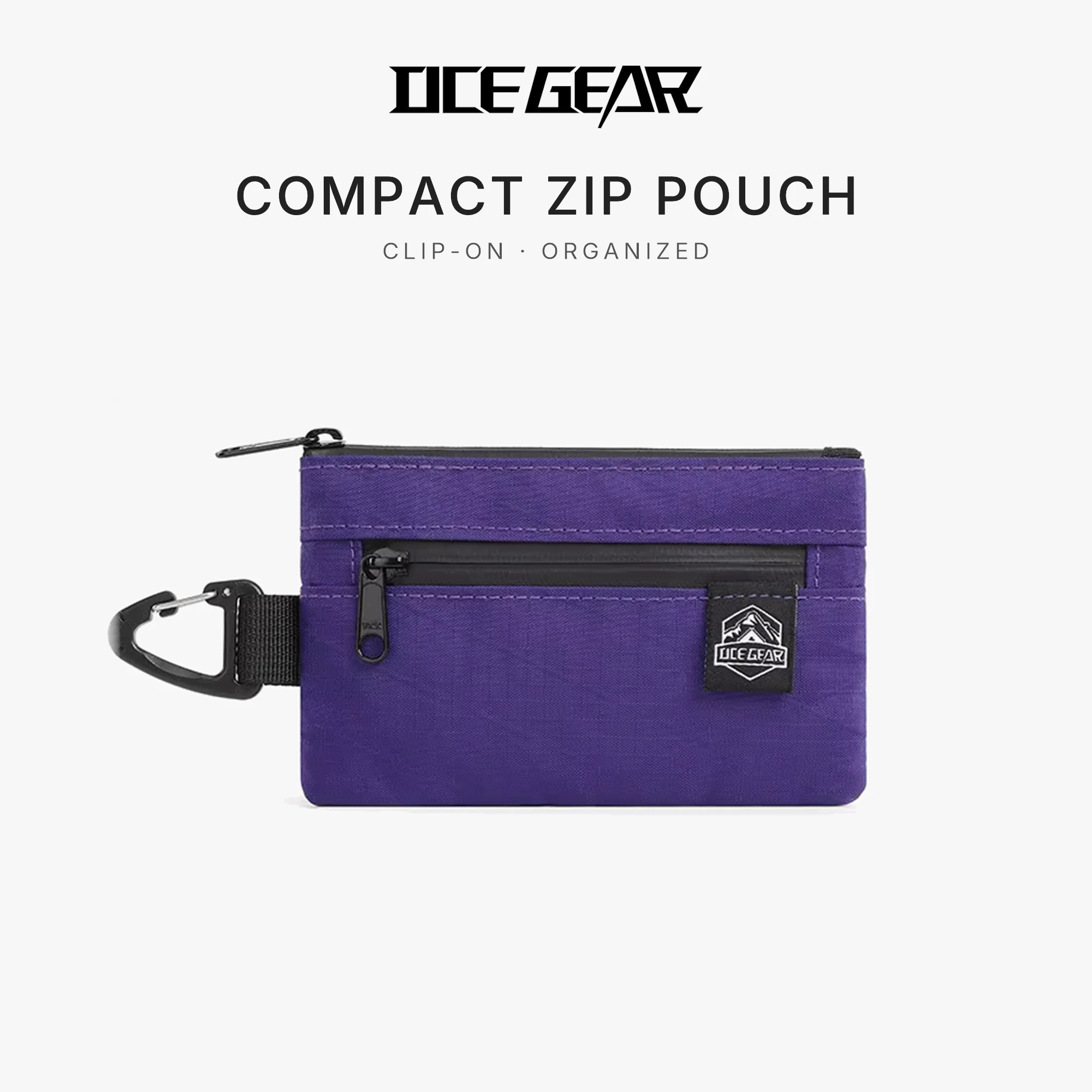 OCEGEAR ULTRA200X Mini Coin Purse Card Holder Keychain Wallet with Carabiner YKK Zipper Water-Resistant EDC Travel Pouch