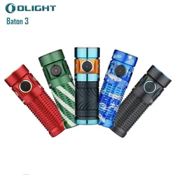 Olight Baton 3 LED Torch Ultra-Compact Rechargeable EDC 1200Lumens Flashlight Wireless Charging Case Built-in battery