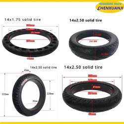 14 Inch 14x1.75 14x2.50 Solid Tire Thickened and Puncture Resistant Wheel Tire for Electric Vehicle Tire Parts