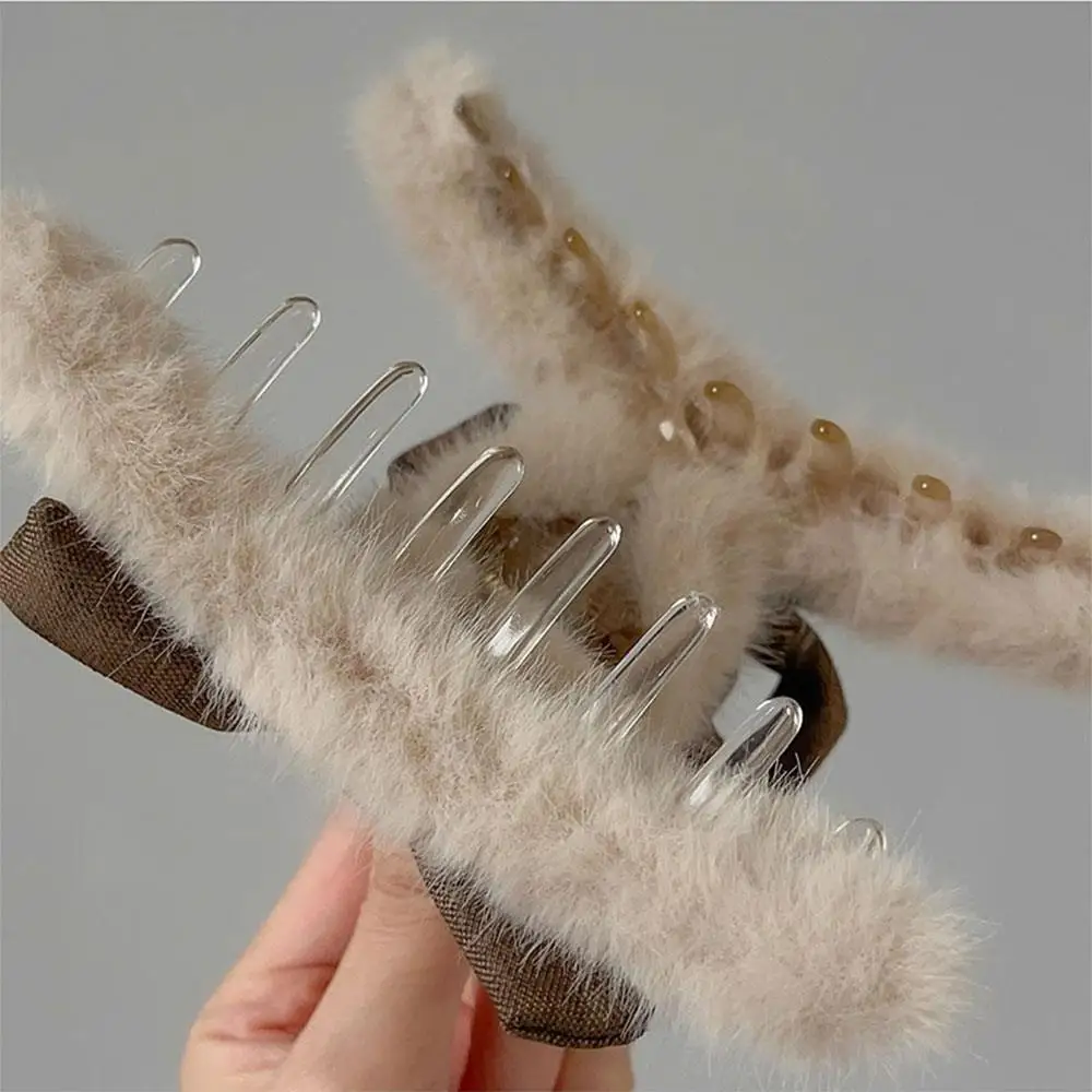 أرنب الفراء القوس مشبك شعر 13 سنتيمتر أنيقة أفخم مشبك شعر مخلب الكورية اضافية كبيرة تقليد الفراء أفخم القرش كليب إكسسوارات الشعر