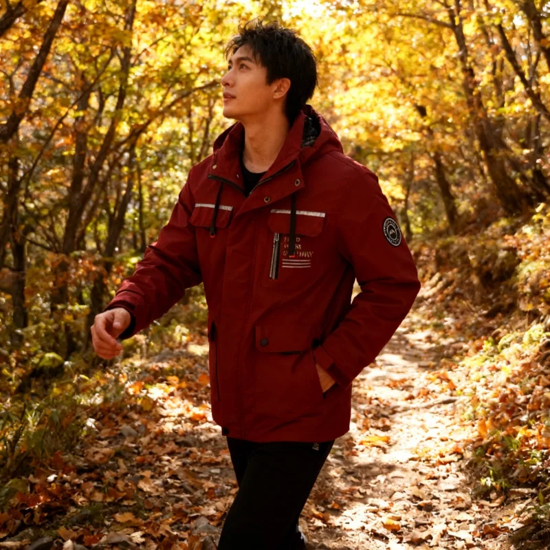 

Модная мужская повседневная ветровка, куртка с капюшоном, мужская водонепроницаемая уличная мягкая зимняя одежда, теплая и толстая