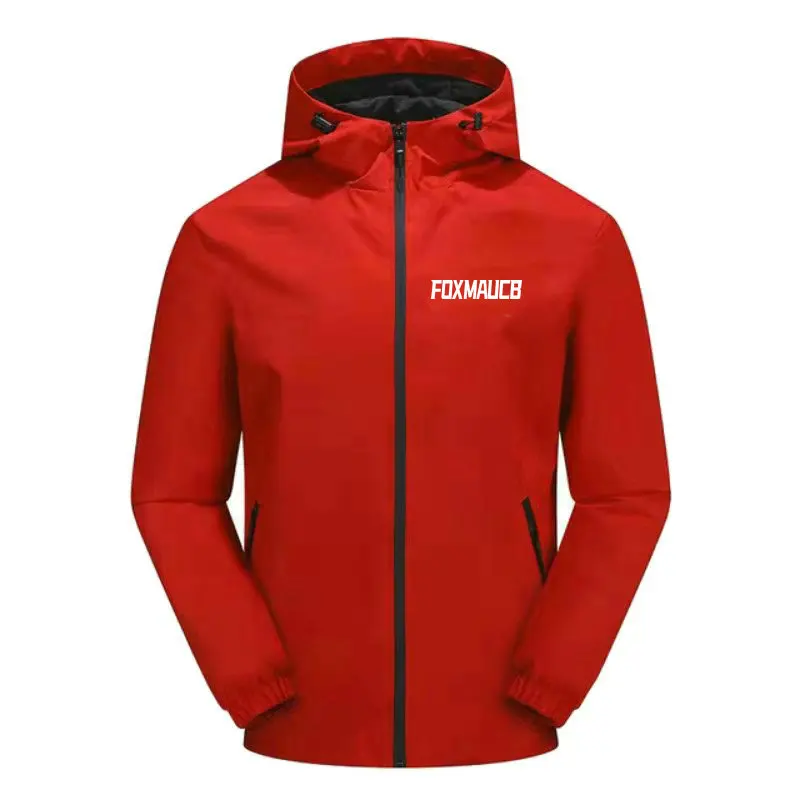 FOXMAUCB Waterproof Motorcycle Jacket Cycling Men Downhill Short Wind Bike Jacket Red Mountain Bicycle Clothes Mtb Jersey Coat