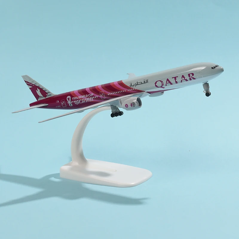 JASON TUTU 18-20CM Qatar Airways Boeing 777 Airplane Model Diecast Metal Plane Aircraft Model Drop Shipping