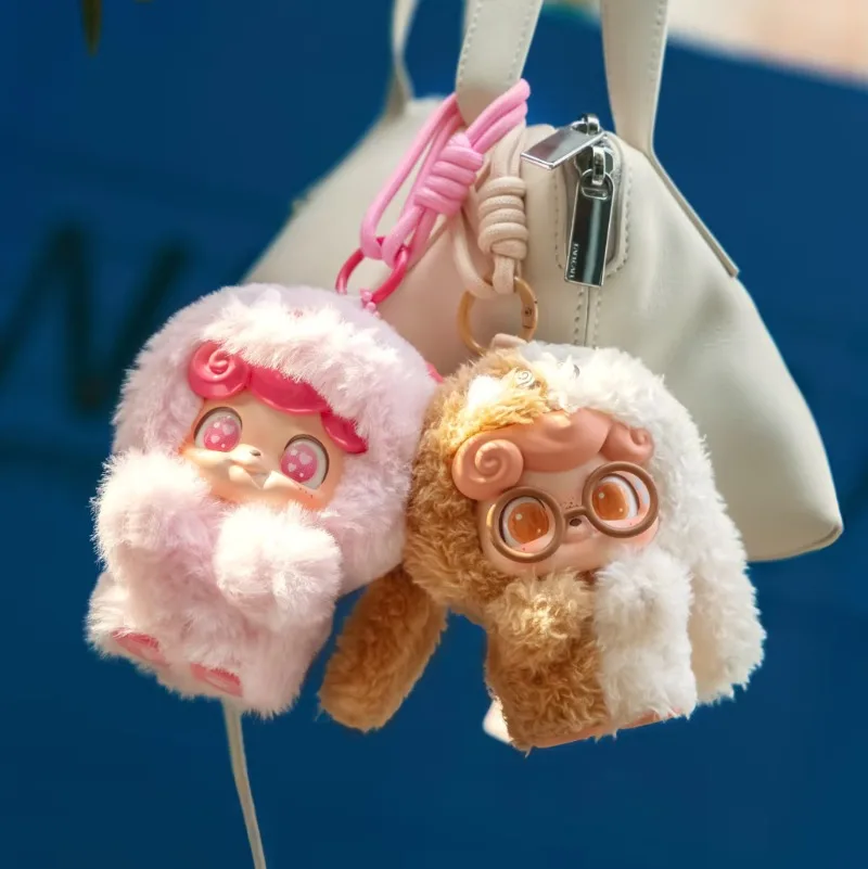 

New Genuine Q.Kid Emotional Hairy Monsters Series Blind Box Vinyl Dolls Trendy Sweet Backpack Pendants Bag Charm Toys Girls Gift