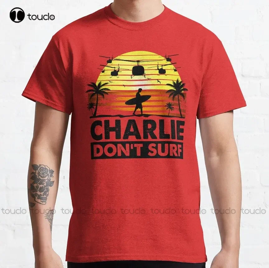 Charlie Don'T Surf Classic T-Shirt Tennis Shirts For Men Printed Tee Custom Aldult Teen Unisex Digital Printing Tee Shirts
