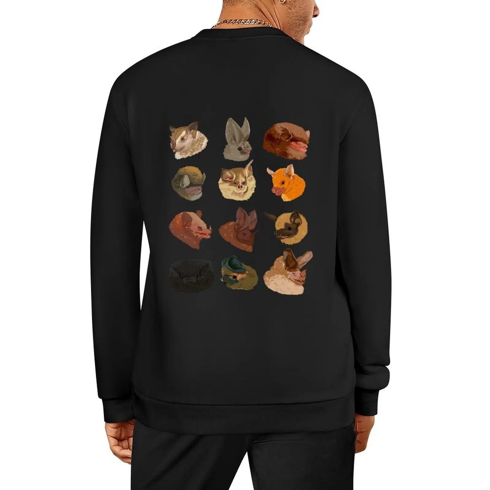 

Bat face sheet 2 Pullover men's sweat-shirt set men clothing men's clothes anime clothing oversize sweatshirts
