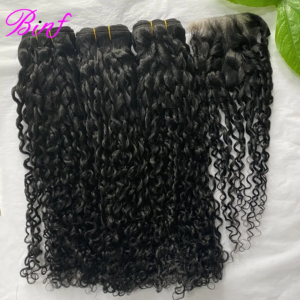 Großhandel Burmesische Pixie Curly Bundles mit HD Lace Closure Echthaar-Bundles Angebot Vietnamesische Rohhaar-Bundles Spirallockiges Haar – Detail 5