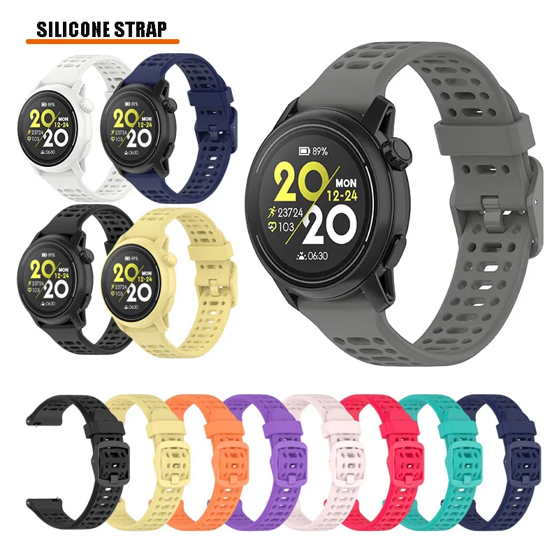 For COROS PACE 2 / APEX 2 Pro 3 42mm 46mm Breathable Silicone Strap Band