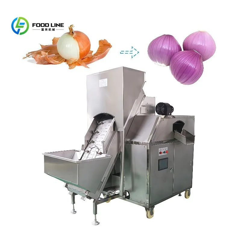 Fully Automatic Onion Processing Line Onion Peeling Machine and Root Cutting Onion Skin Peeler Machine Garlic Peeler Price