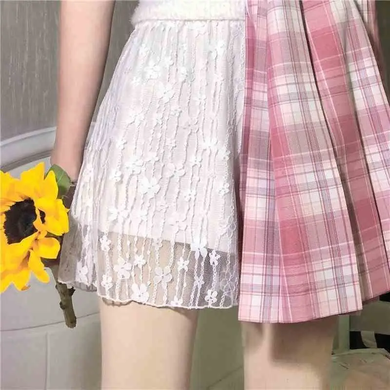 White Lace Shorts Women's Winter Loose High Waist Black JK Safety Pants Can Be Worn outside Summer Anti-Light Walking Pants