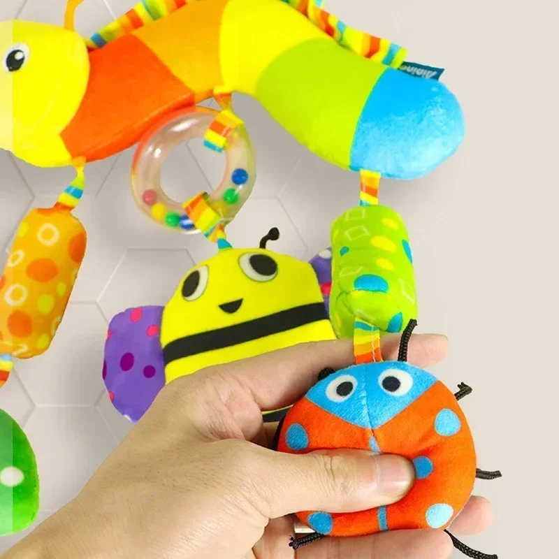 Giocattoli per bambini per 0 3 6 12 mesi Arcobaleno Attività Peluche Passeggino per animali Giocattolo da appendere per seggiolino auto per bambini Culla da viaggio Giocattoli sensoriali per bambini