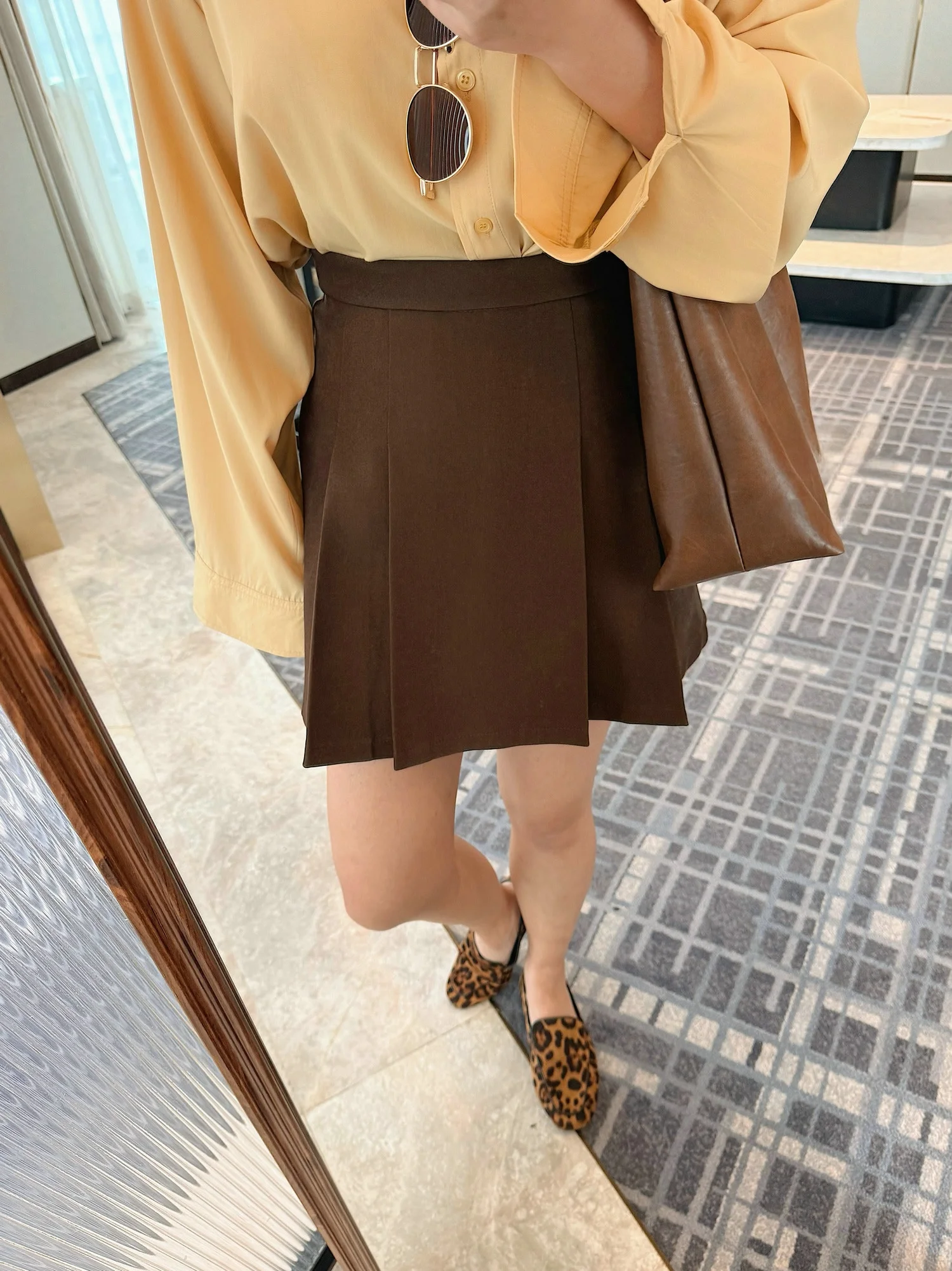 

Женская плиссированная юбка А-силуэта с высокой талией, весенняя новинка, скрывающая недостатки фигуры, стройнящая, средней длины