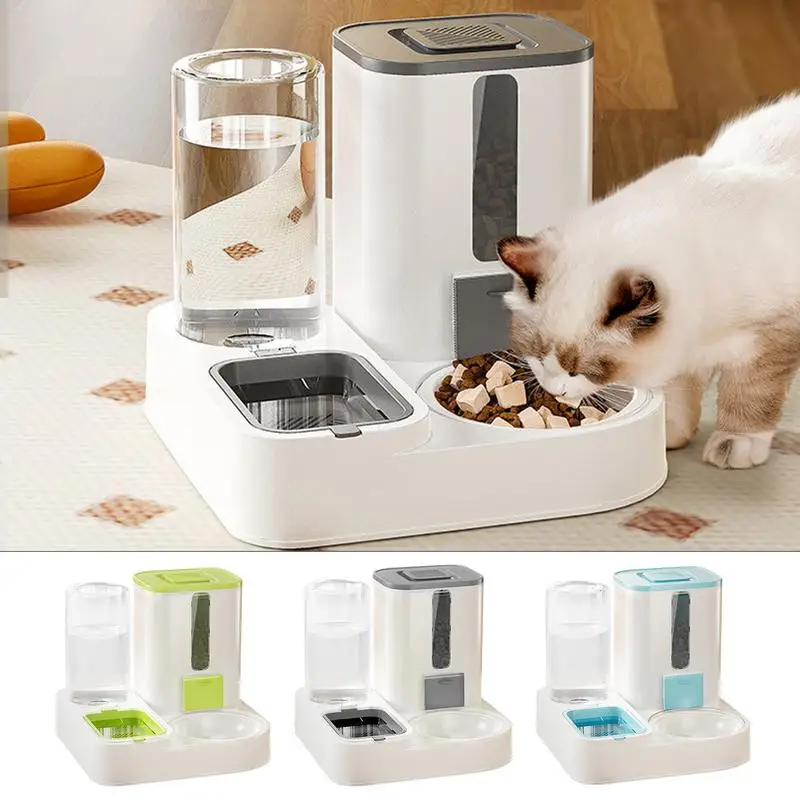 

Cat Pet Automatic Feeder Drinking Bowl Automatic Cat Feeders Pet Food Dispenser For Dry Food Interactive Pet Food Dispenser