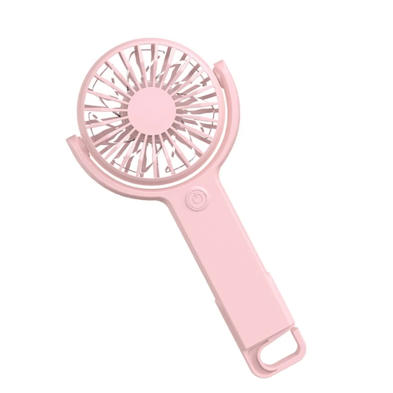 Small Handheld Fan with 5 Speed Foldable Hook USB Rechargeable Fan 1200mAh