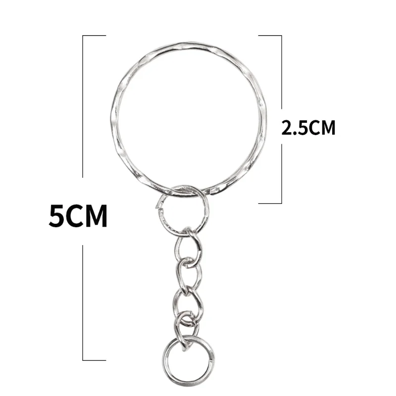 Metal Blank Keyring Keychain Split Rings Keyfob Key Rings Lobster Clasp Key Pendant Chains Keychains Climbing Buckles Carabiner