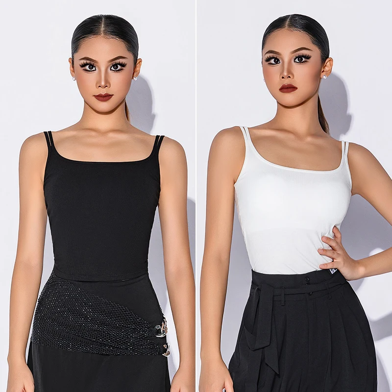 Nowa sukienka do tańca latynoamerykańskiego dla kobiet, kamizelka, spodnie, spódnica z rozcięciem, damskie ubrania do tańca latynoamerykańskiego, odzież treningowa, kostiumy do ćwiczeń DN21569