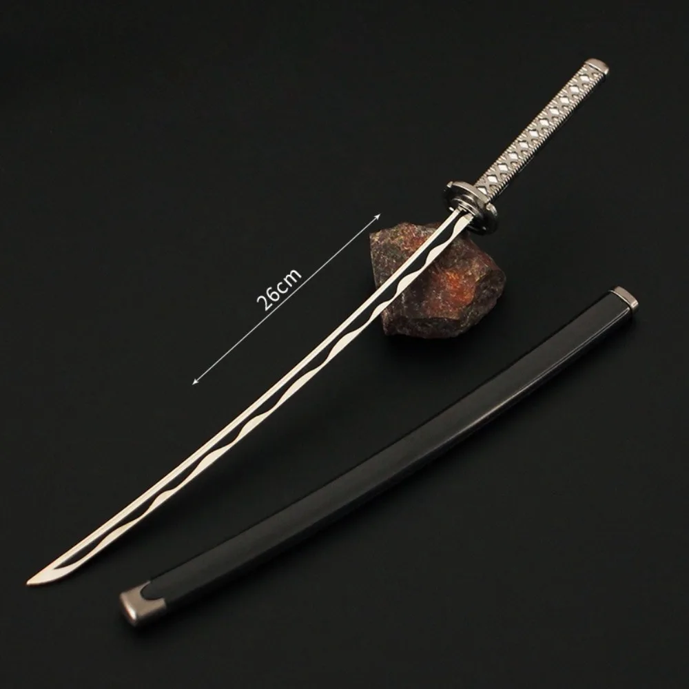 2077 Game Iconische Zwarte Eenhoorn Zamora Randapparatuur Zwaard met Schede Legering Katana Model Melee Weapos Model Verjaardagscadeau Speelgoed