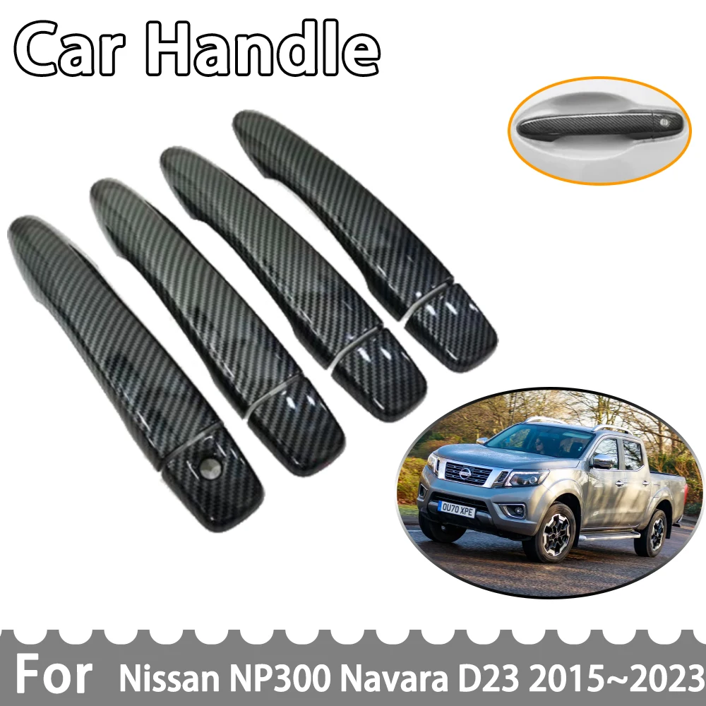 

Carbon Fiber Door Handle Cover For Nissan NP300 Navara Frontier D23 Renault Alaska 2014~2020 Car Styling Accessories 2017 2022