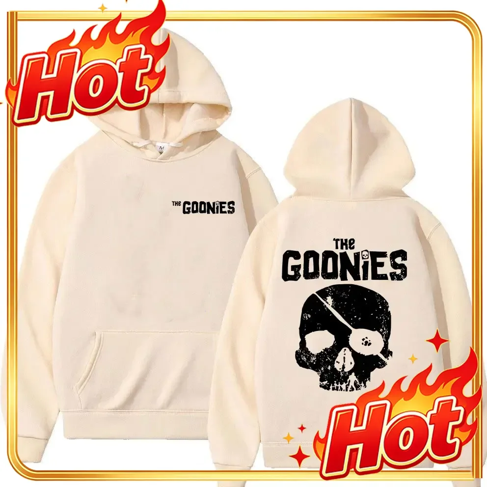 Funny Movie The Goonies Never Say Die Double Sided Print Hoodie Unisex Skeleton Graphic Sweatshirt Men Women Oversized Hoodies
