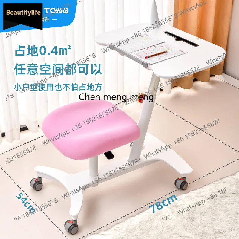 A139 Integrated study table Students can lift and lower writing household desks and chairs can move small apartment desks