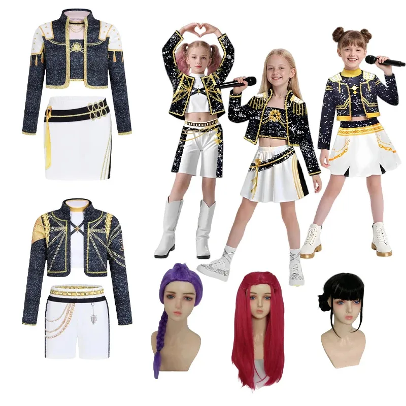 الأطفال K-Pop شيطان القاتل زوي رومي ميرا زي فستان خيالي تأثيري هانتريكس أيدول فيلم للفتيات كرياف ؛ 5 ، م'7. #2