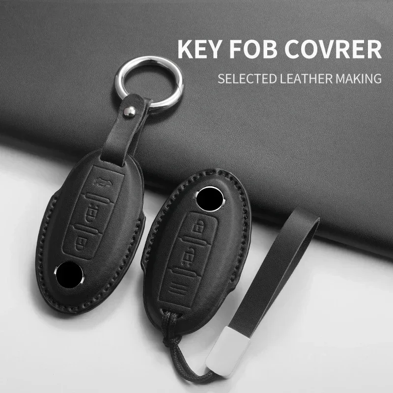 حافظة مفاتيح السيارة غطاء شل فوب لنيسان J11 J10 فيرسا ماكسيما ألتيما روج سنترا مورانو تريل لإنفينيتي FX35 QX60 حلقة مفاتيح السيارة