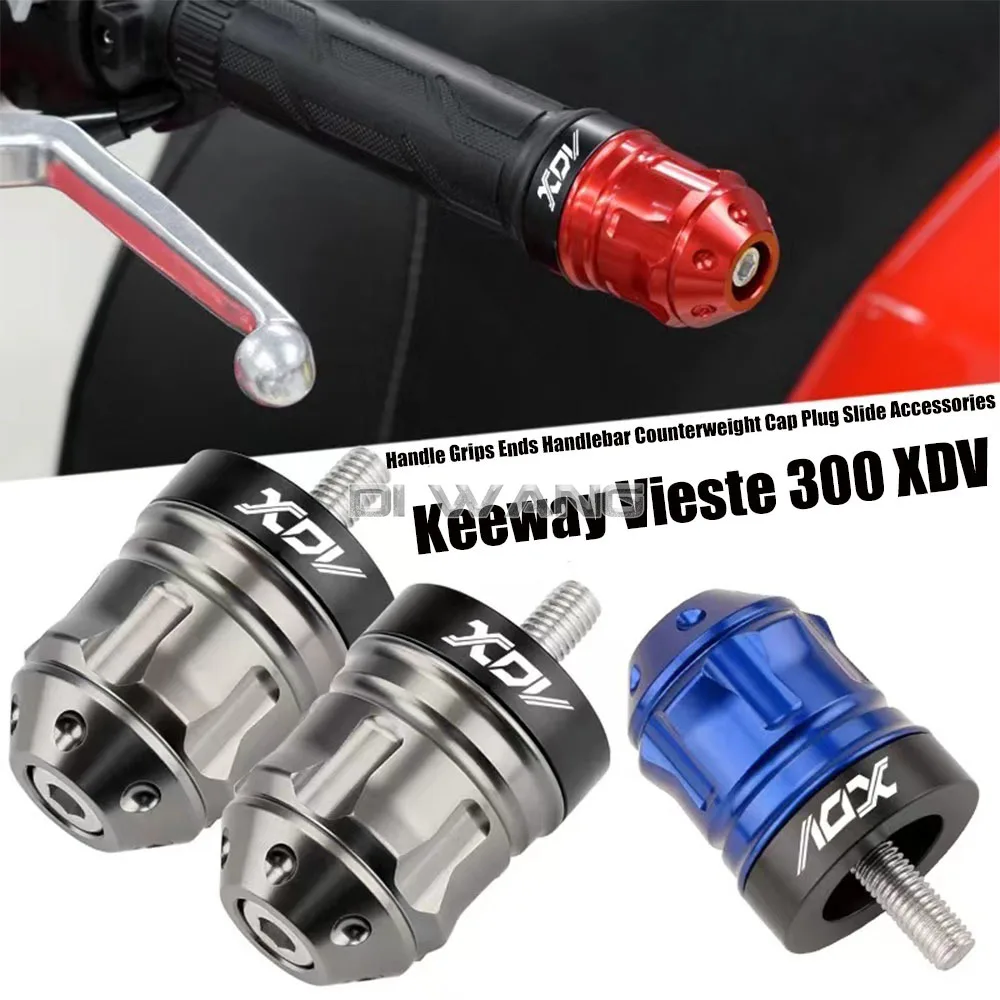 Motorcycle Handle Grips Ends Handlebar Counterweight Cap Plug Slide Accessories For Keeway Vieste 300 XDV