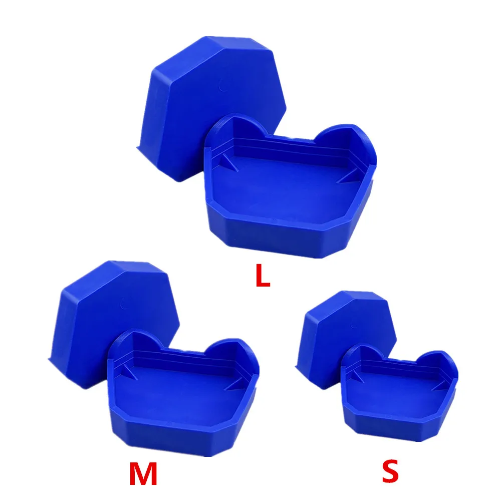 6Pcs/Set Dental Model Base Former Impression Trays Base Molds Kit for Lab Plaster Model Cast Trimming 3 Sizes