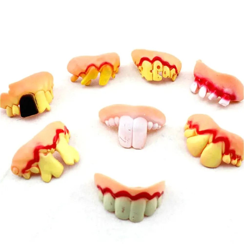 

Funny Rubber False Tooth Dentures Bucktooth April Fool Halloween Costume Party Prank Trick Props Practical Jokes Toy