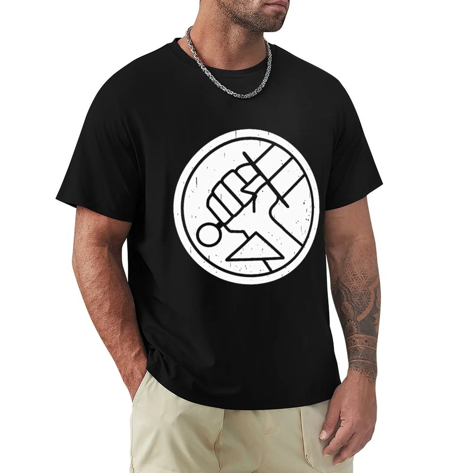 

B.P.R.D. Logo T-Shirt oversized graphic tee blue archive mens tall t shirts