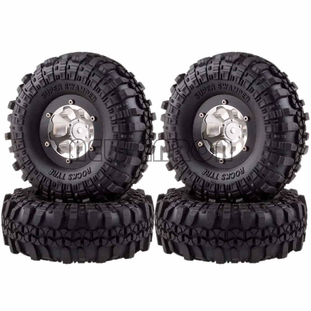 

NEW ENRON 1.9" Metal Wheel Rims & Super Swamper Tyre Tires For RC 1:10 Rock Crawler 1/10 RC Model Car CC01 MST jimny TF2 D90