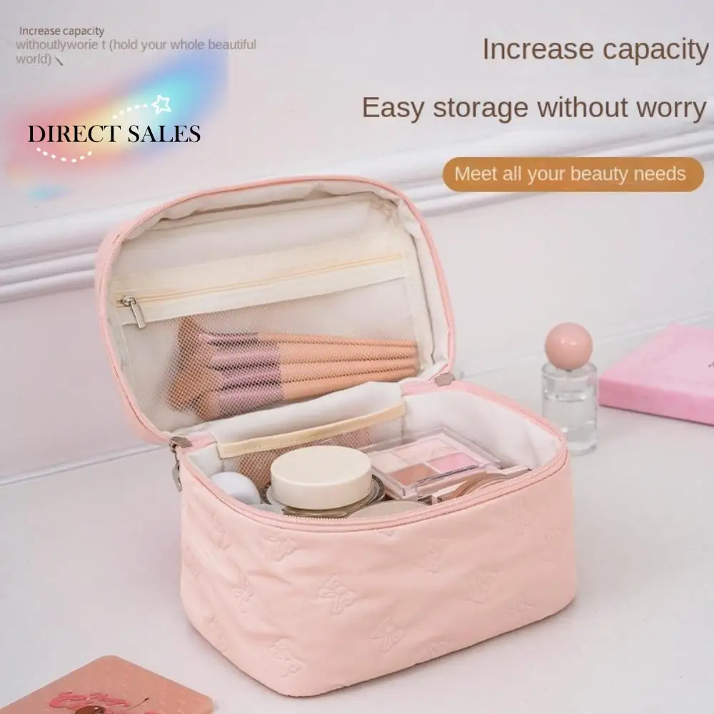 

Portable Large Capacity Women Makeup Bag Square Waterproof Travel Washroom Bag Dustproof Handheld Cosmetics Storage Bag Toilet