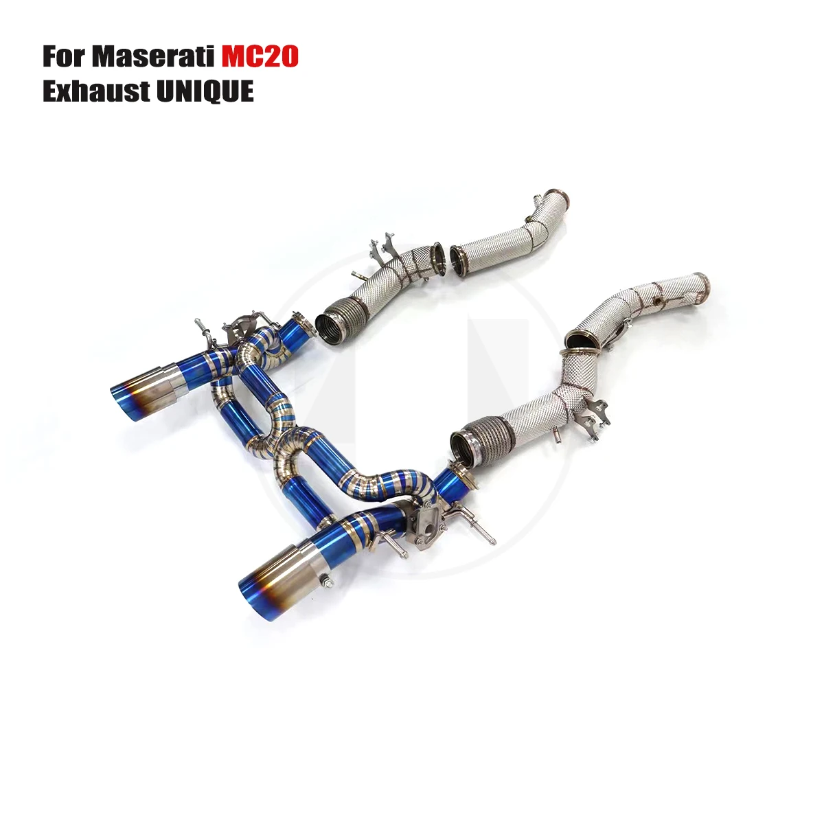 UNIQUE For 2020+ Maserati MC20 3.0T Full Titanium valve exhaust performance valve titanium exhaust system  TC4 titanium alloy ex