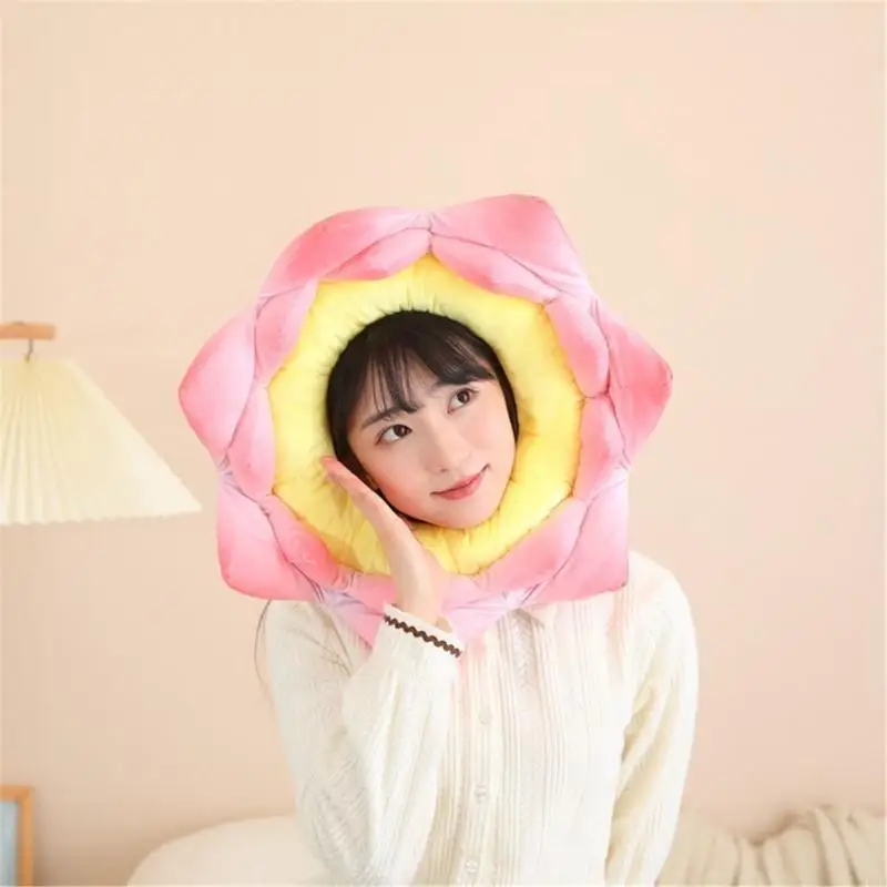 Halloween Flower Oversized Headgears Perfect for Role Costume Parties Plush Oversized Hat Cartoon Flower F3MD