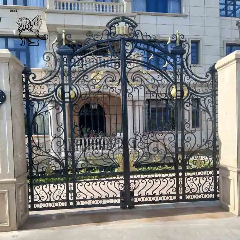 Customized Wrought Iron Door Unique Decorative Wrought Iron Grand Entrance Door