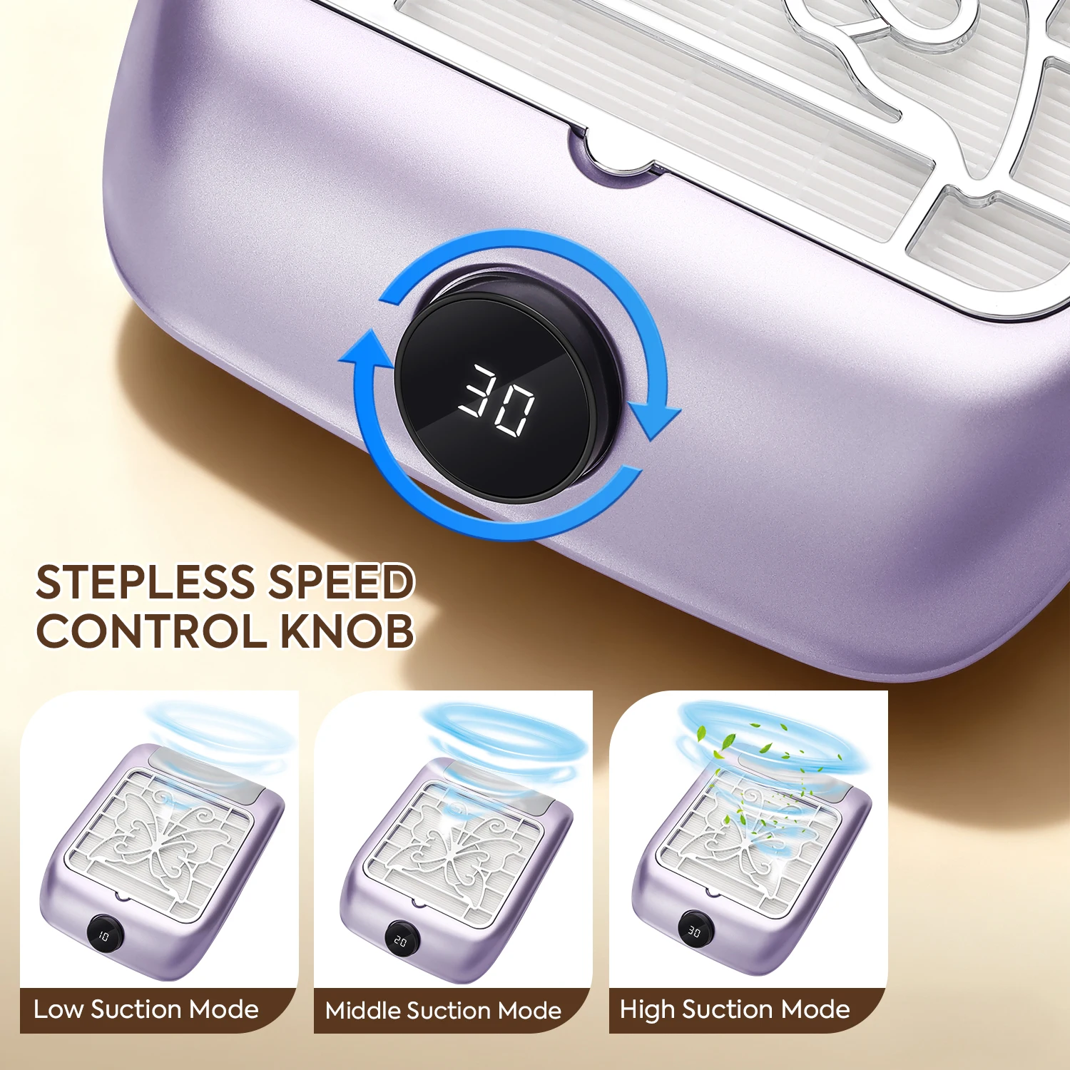 مكنسة كهربائية للأظافر قوية 3000 دورة في الدقيقة من DianaBeauty، مكنسة كهربائية احترافية لتلميع الأظافر، مكنسة كهربائية بفلتر قابل للإزالة #5