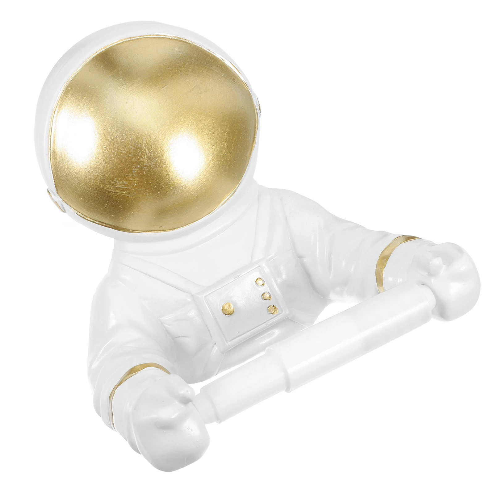 

Astronaut Tissue Holder Roll Paper Shelf Decorative Bathroom Accessory Creative Metal Material Lightweight Portable For Home