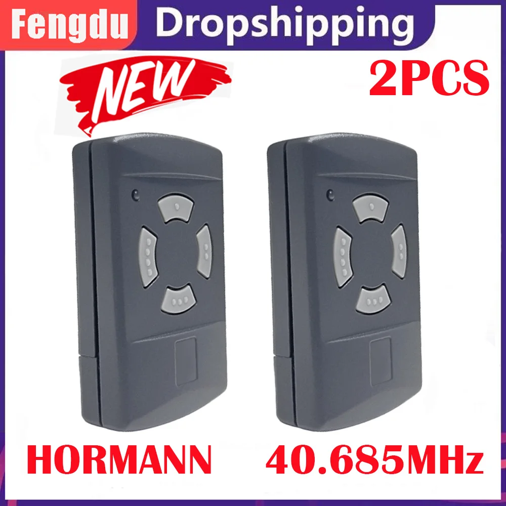 

HORMANN HSM4 HSM2 HS2 HS4 2PCS Remote Control 40.685MHz Gray Button Replicator Gate Garage Door Opener Command