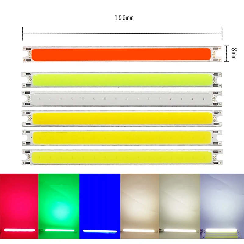 Aoyuansea 3W 5W 6W 8W COB LED 12V modulo Chip LED modulo a matrice di Chip Ultra alta luminosità Multi colore luce ambientale Design fai da te