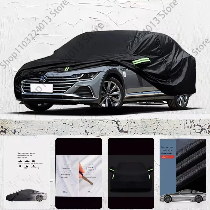 For Volkswagen CC Anti-UV Sun Shade Rain Snow Resistant Black Cover Dustproof Car umbrella Full Car Cover Outdoor Protection