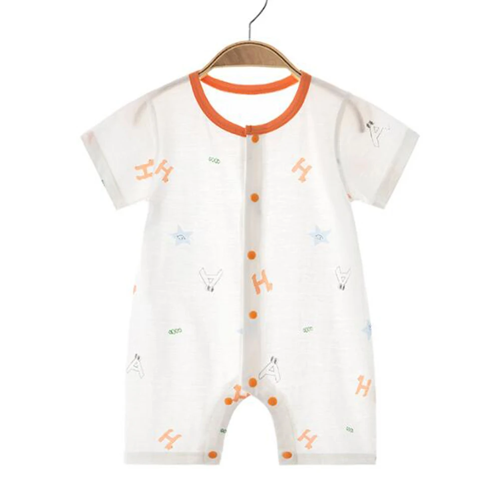 New Arrival Summer Baby Rompers For Girls Short Sleeve Letter Print Thin Type NewborN Clothes Casual Baby Boy Onesies