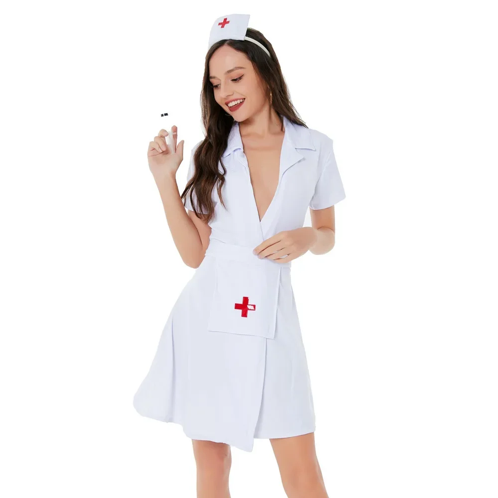 Club Sexy Female Nurse Cosplay Costume Sex Underwear Adult Nurse Entice Uniform