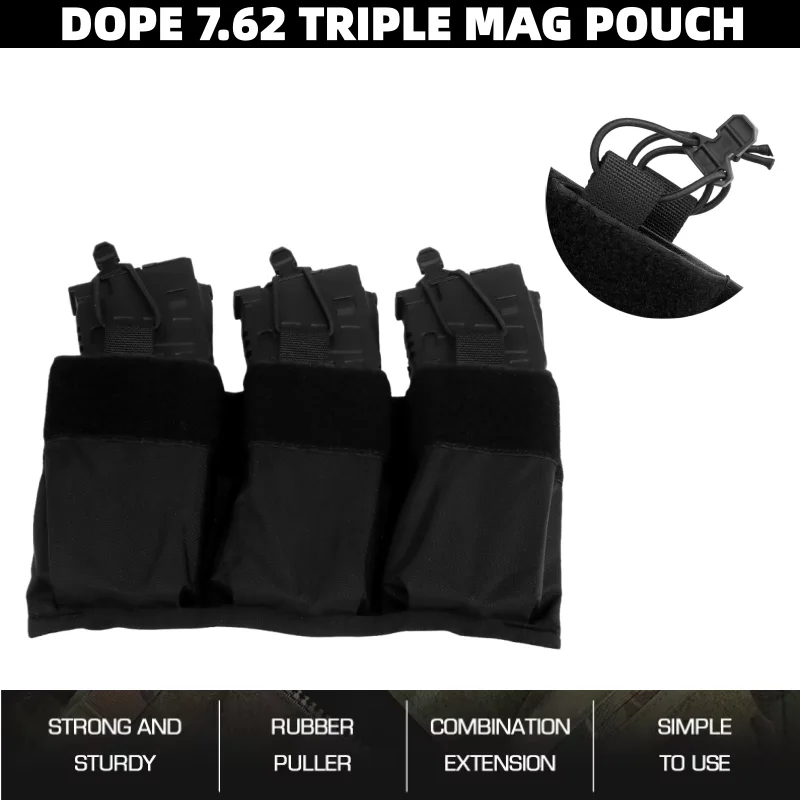 

DOPE Hunting Load Carrier | DOPE Tatical 7.62 Triple Mag Pouch | for Range & Airsoft Accessories