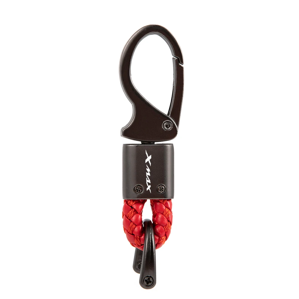 For XMAX 300 XMAX 400 XMAX 250 XMAX 125 2021 2022 2023 2024 Motorcycle Detachable Metal Keychain Hand Woven Leather Accessories