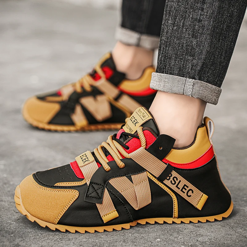 

Мужские кроссовки на толстой подошве в стиле ретро, весна 2026, новые повседневные модные удобные нескользящие износостойкие уличные кроссовки