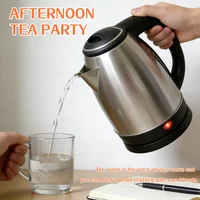 Travel Electric Kettle Tea Coffee 2L Stainless Steel Portable Water Boiler Pot For Hotel Family Trip Kitchen Smart Kettle Pot 2