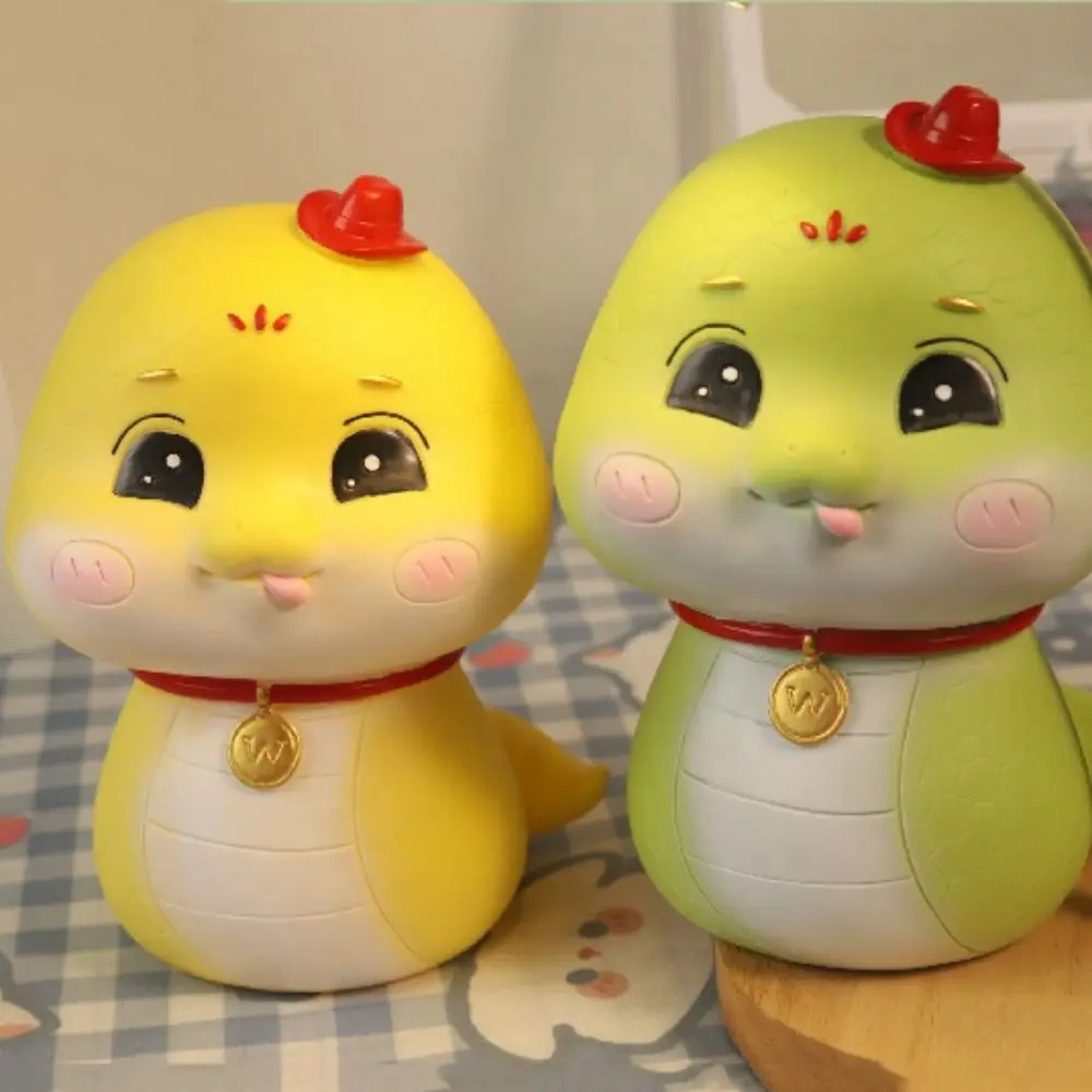 Tirelire serpent Zodiacs de grande capacité, gain d'argent, pot d'argent serpent, boîte de rangement Portable pour pièces de monnaie serpent de dessin animé