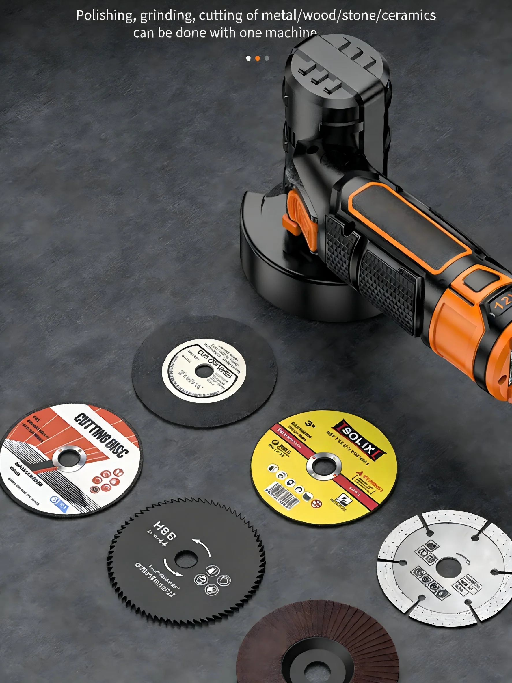 Mini Angle Grinder, Household Rechargeable Grinder, Sander, Multifunctional Small Hand Grinder