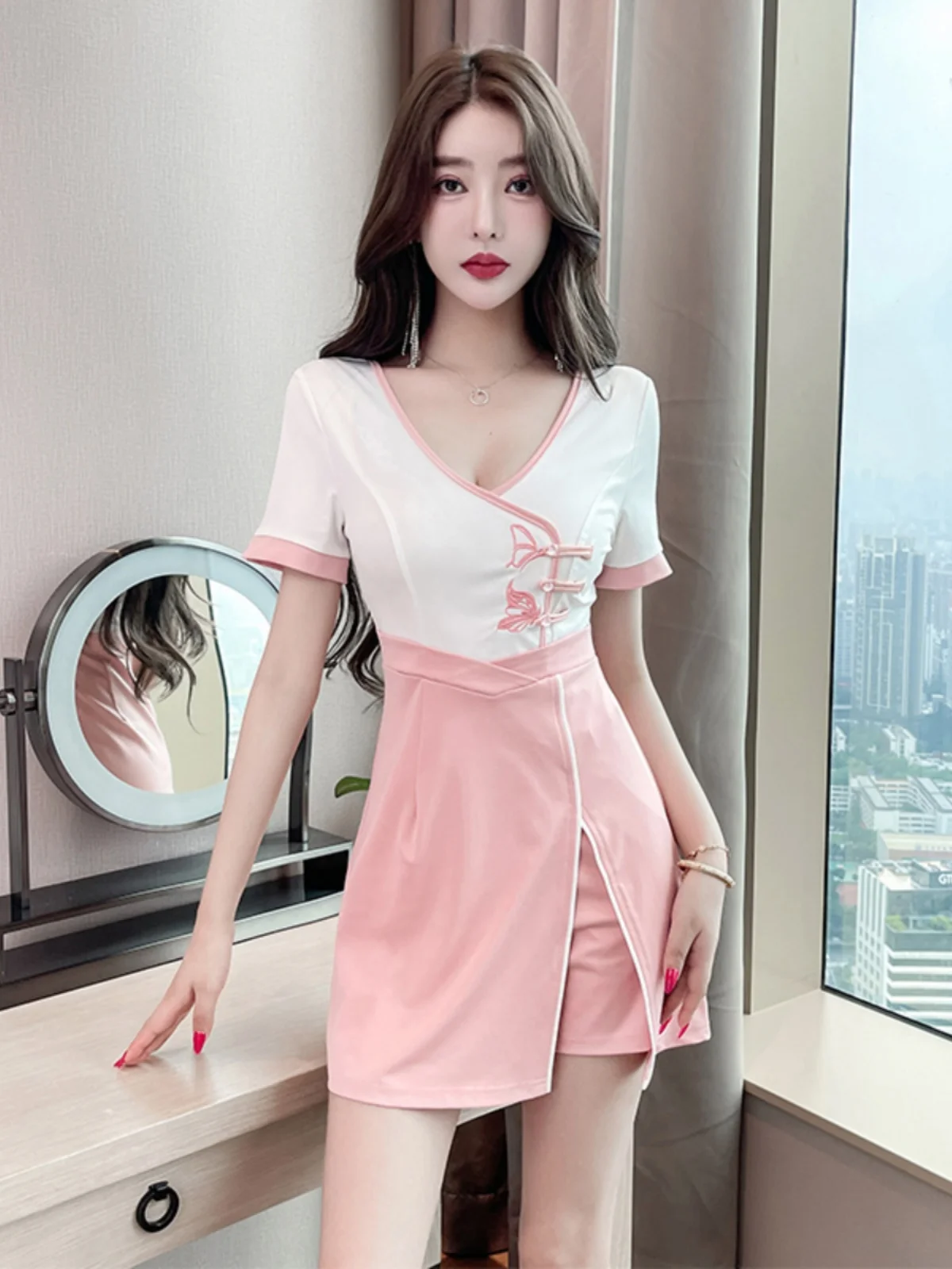 

High-End Spa Beauty Salon Women's Work Uniform Sauna Massage Foot Bath Therapy Workwear Polyester Fiber Summer Online Exclusive