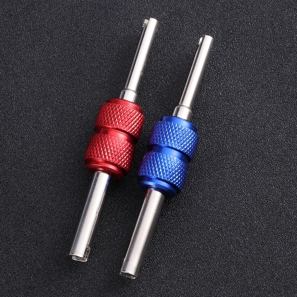 

2 pcs Stem Core Remover Repair Tool Installer Repair Tool For Stem Remover Vehicle Bike Atv Dual Head Aluminum Alloy